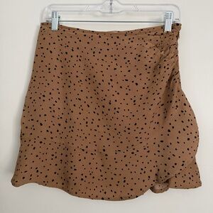 Abercrombie & Fitch Tan Skirt with Black Dots